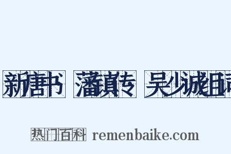 新唐书·藩镇传·吴少诚组词是什么意思的图片